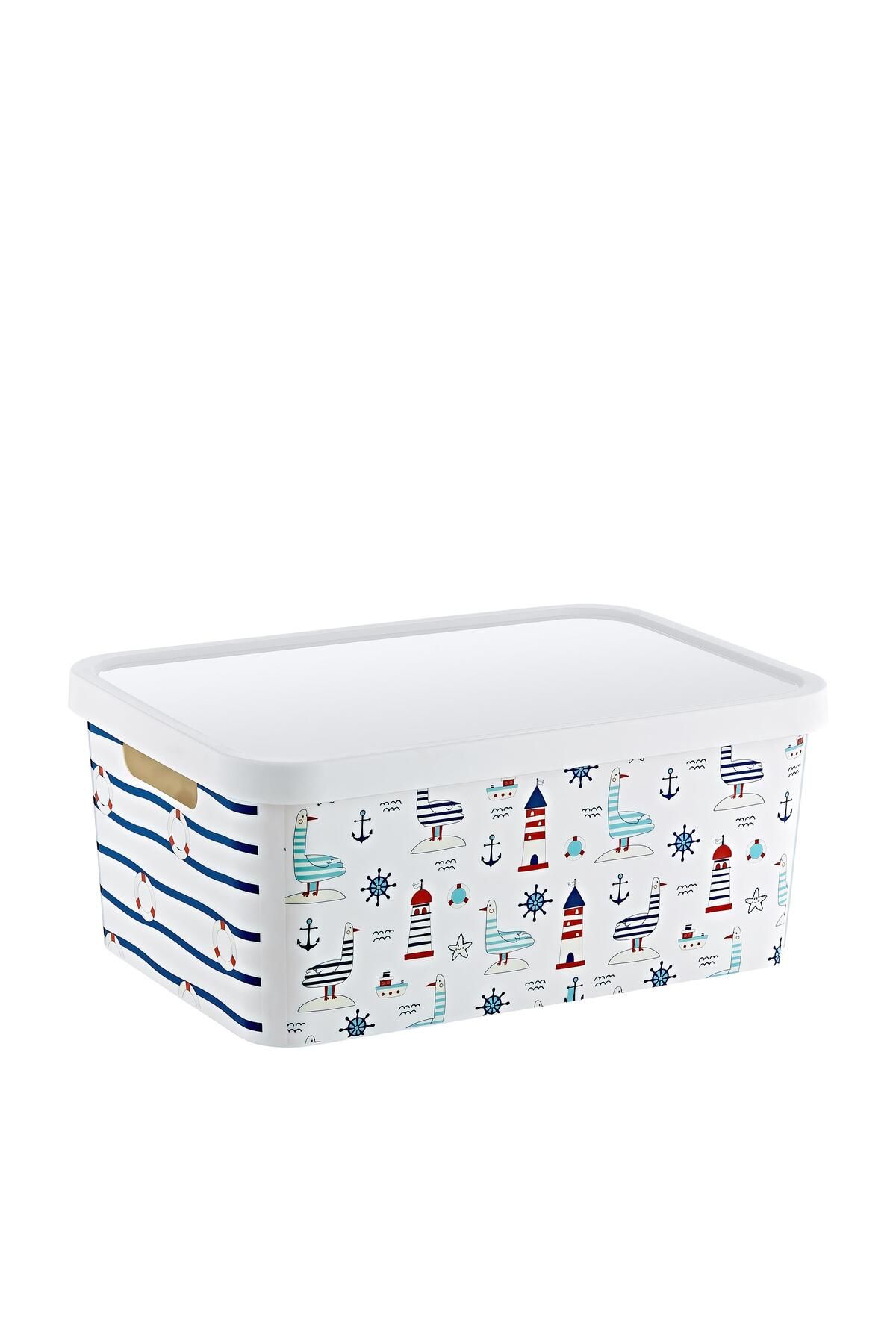 Smartware-Stafi Patterned Multi-Purpose Box with Lid 4.5 lt 1