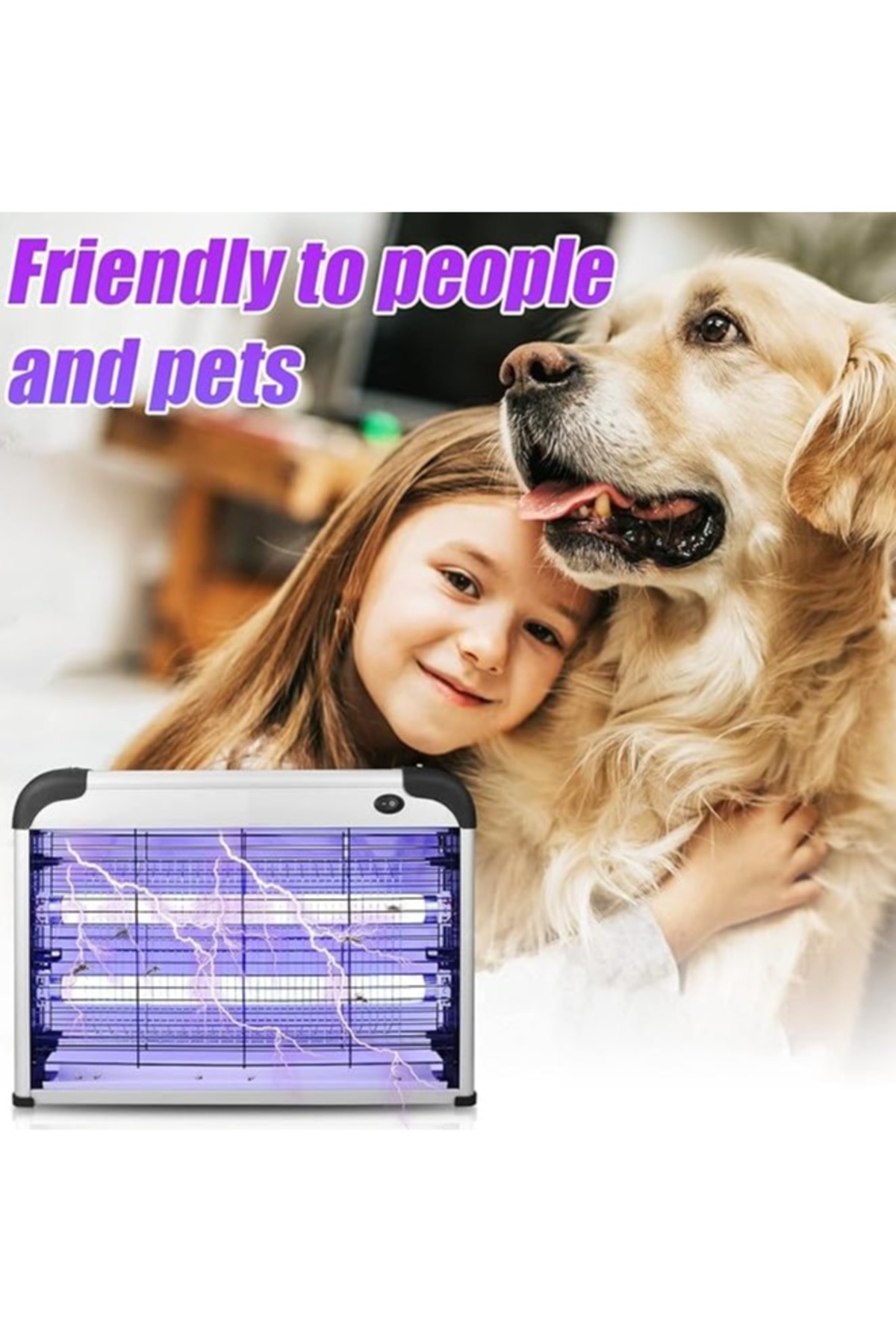 جهاز قتل البعوض الكهربائي للاستخدام الداخلي والخارجي مع شبكة حماية قابلة للفصل (20 وات)