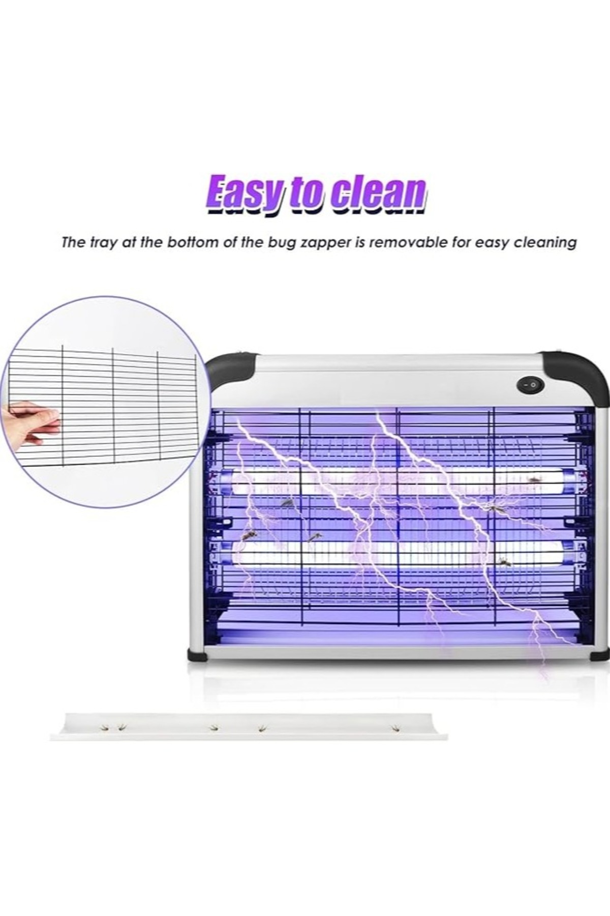 جهاز قتل البعوض الكهربائي للاستخدام الداخلي والخارجي مع شبكة حماية قابلة للفصل (20 وات)