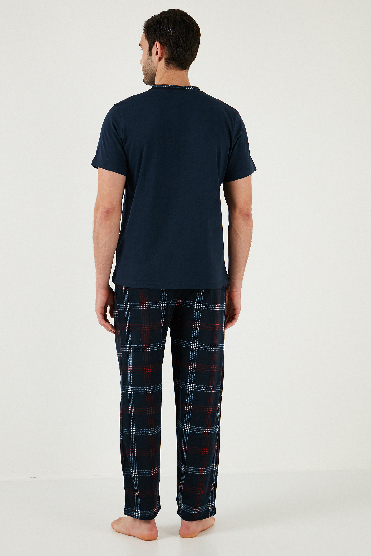 Buratti Ekoseli Pamuklu Regular Fit Kısa Kollu Pijama Takımı Erkek Pijama Takımı 60961007 görsel 7