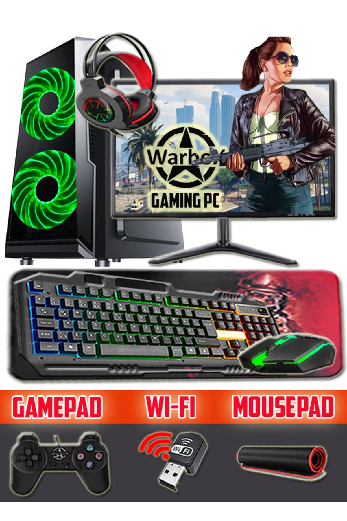 HOBİT I3 7100 3.90ghz 16gb Ram 240gb Ssd 250gb Hdd R7 240-4gb E.kartı 22" Monitör