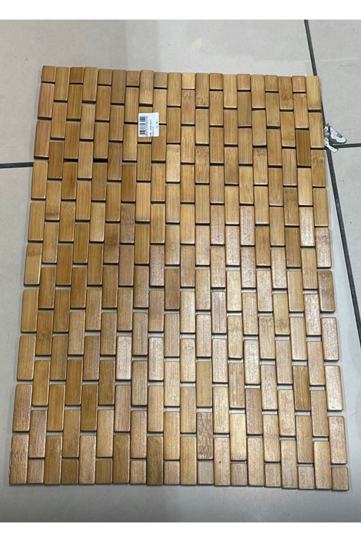 Kayra Stone Bambu Kaydırmaz Lüx Banyo  Paspası 60 * 40 cm