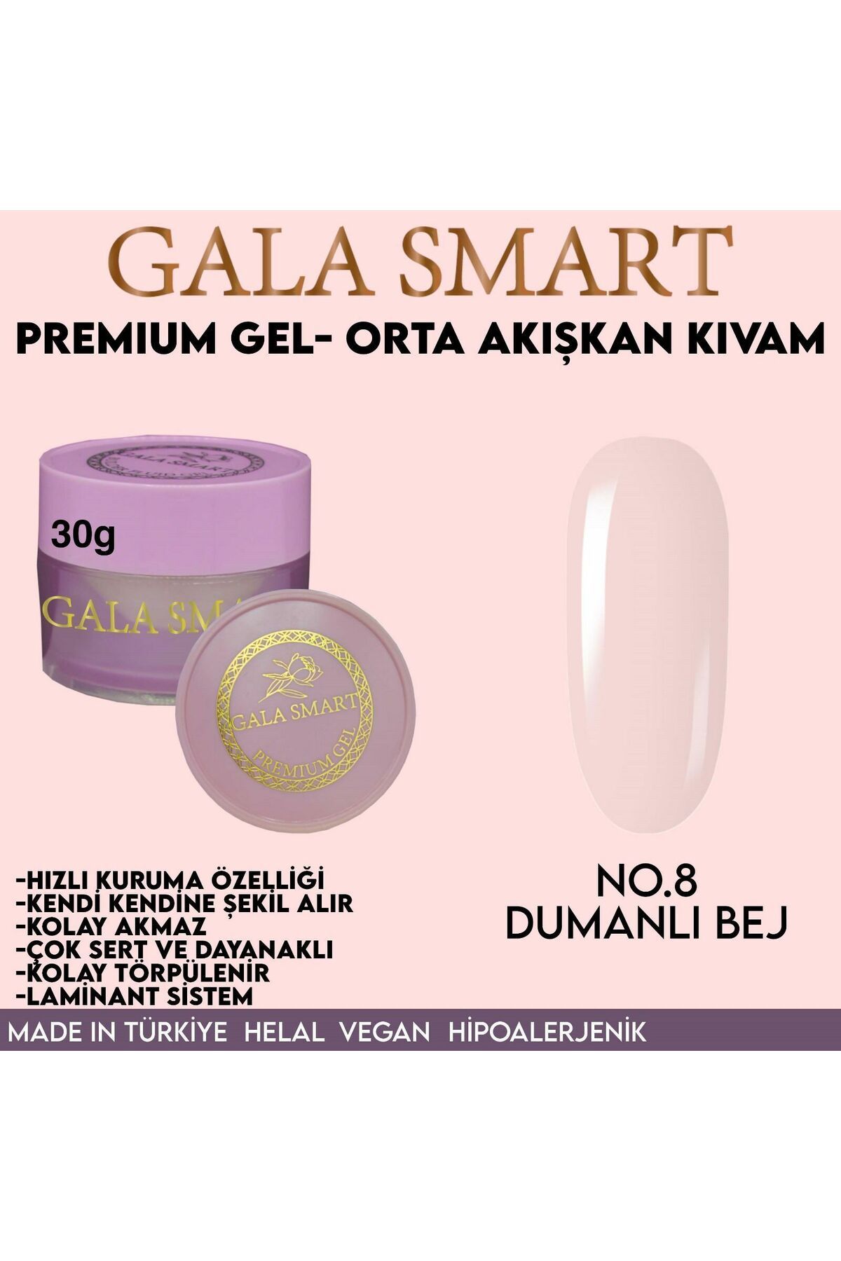 gala smart Premium Orta Akışkan Kıvam Jel 30gr No.08