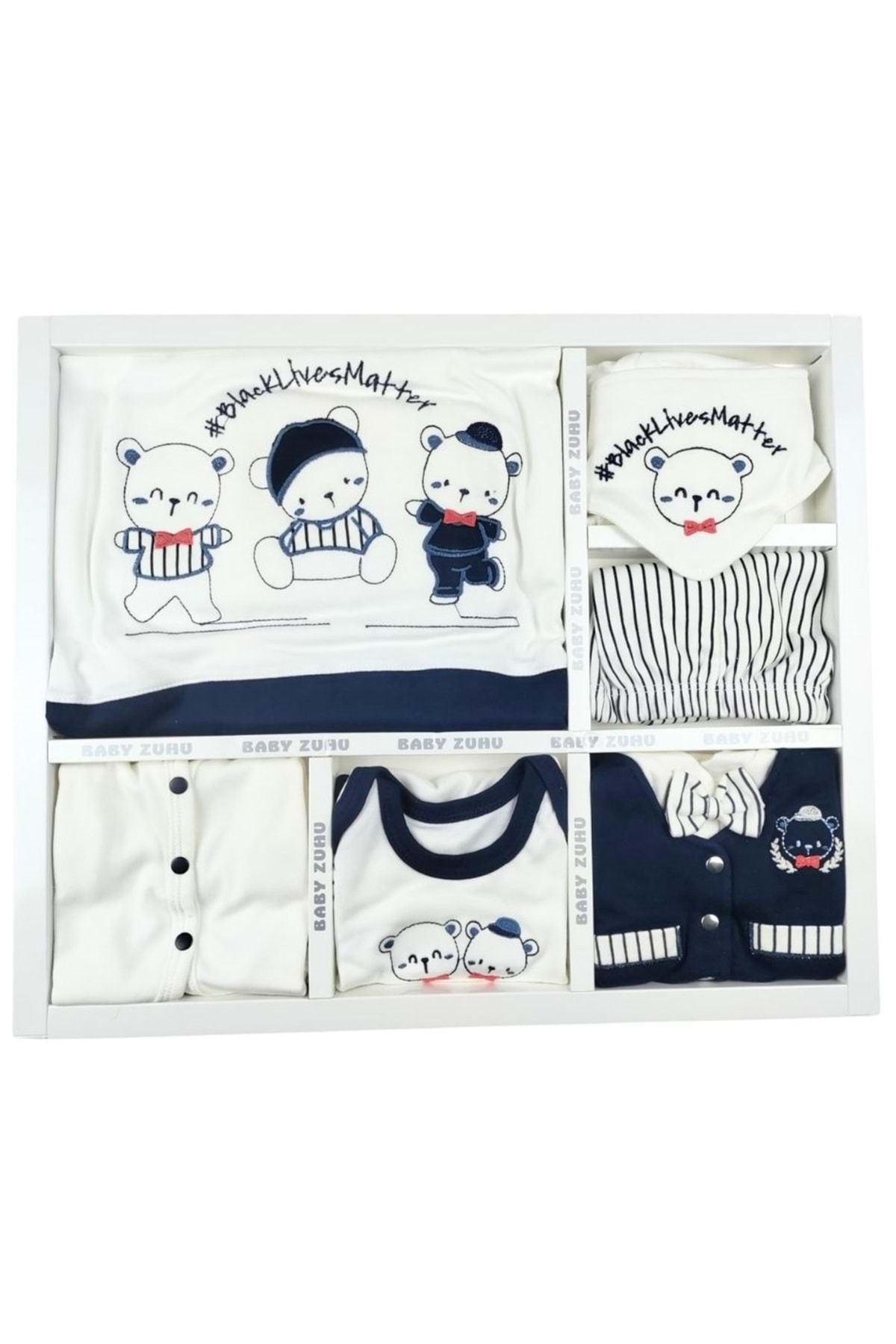 BABY ZUHU Yelekli Papyonlu 10 lu Set - LACİVERT