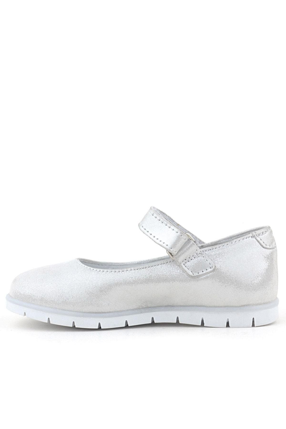 Rakerplus-Genuine Leather Silver Star Velcro Girls' Ballerinas 3