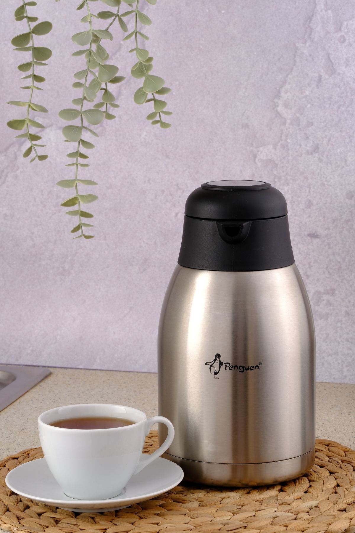فلاسک قرمز ترموس چای فولادی Inox 2 LT Penguen