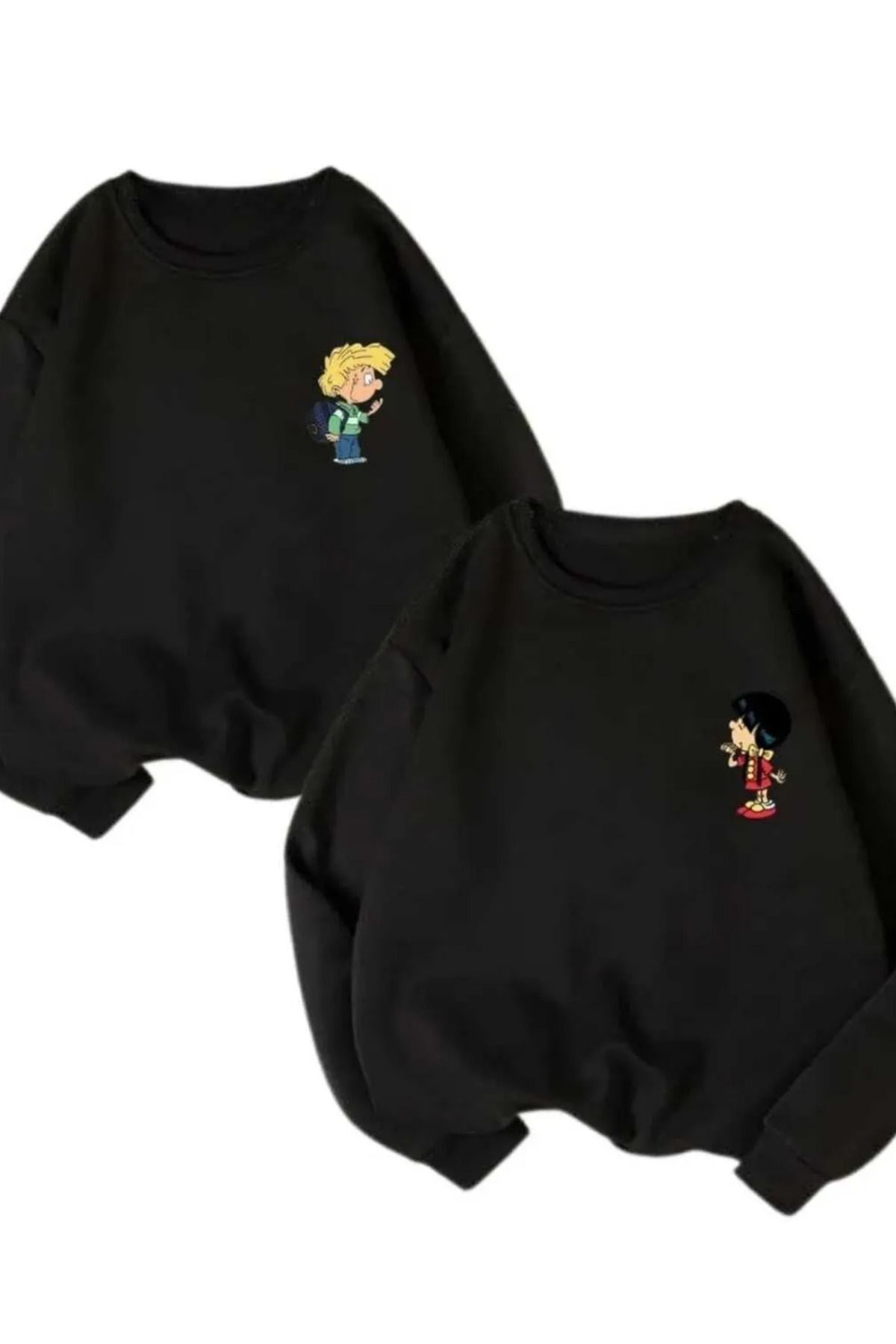 Cakkey Sevgililer Günü Couple Çift Cedric-Chen Baskılı Beyaz Sweatshirt Sevgili Kombini