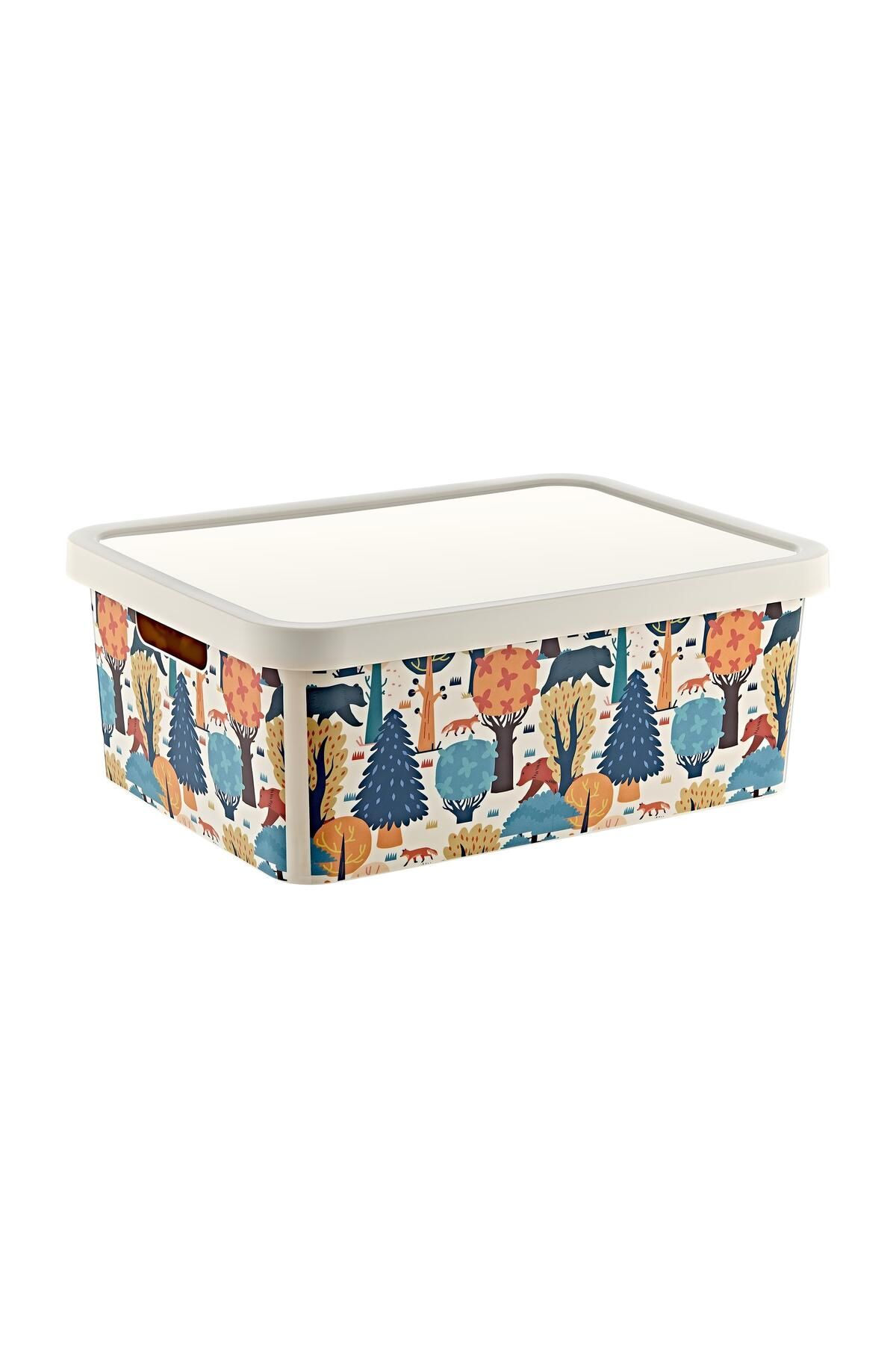 Smartware-Stafi Patterned Multi-Purpose Box with Lid 4.5 lt 1