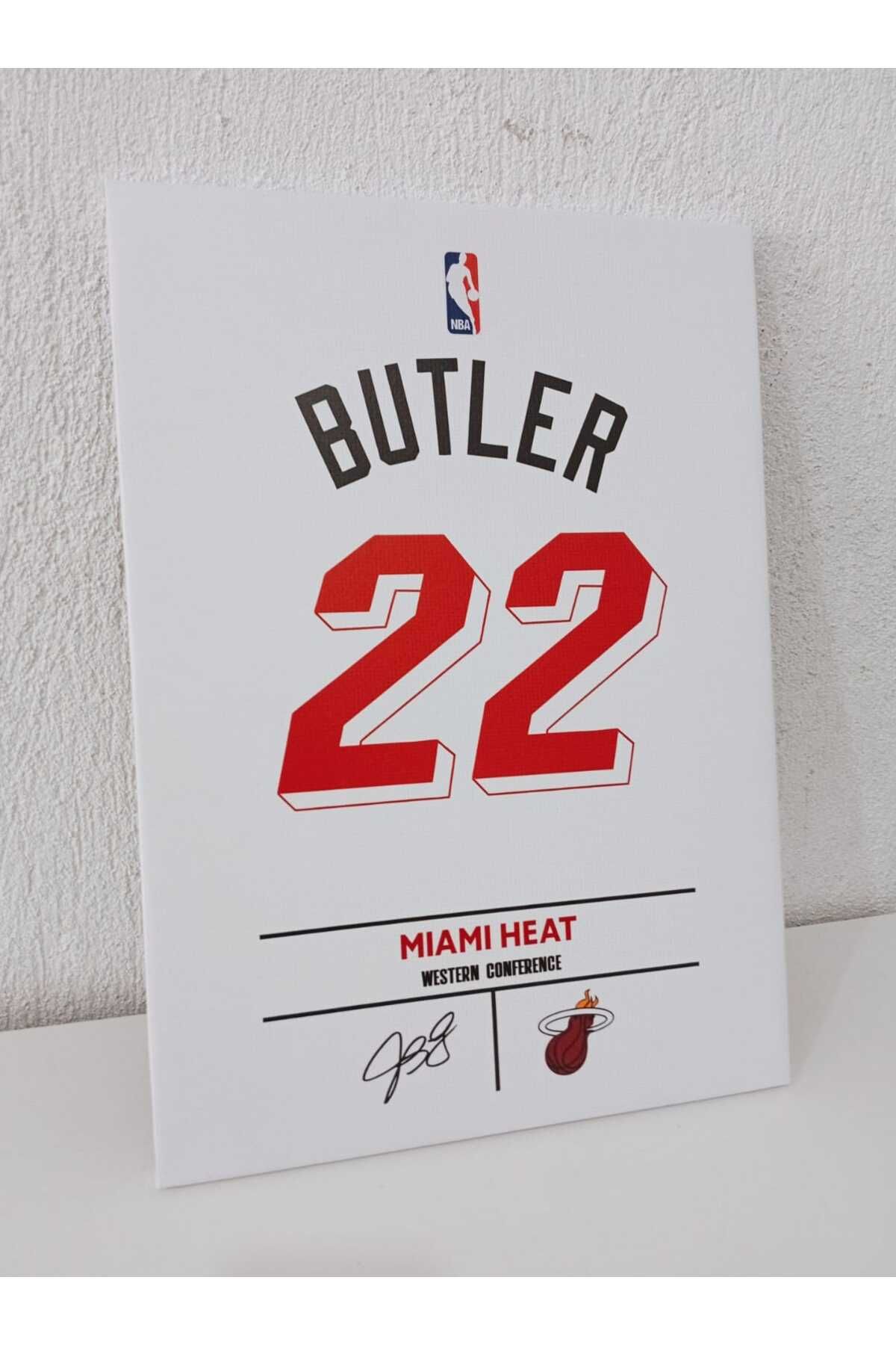 Erdizayn 30x42 cm Jimmy Butler NBA Forma Tasarımlı Dekoratif Kanvas Tablo