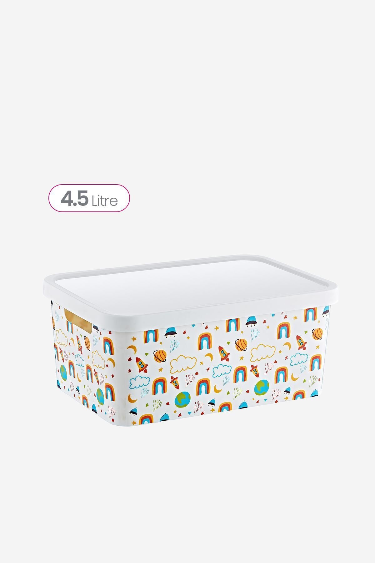 Smartware-Stafi Patterned Multi-Purpose Box with Lid 4.5 lt 2