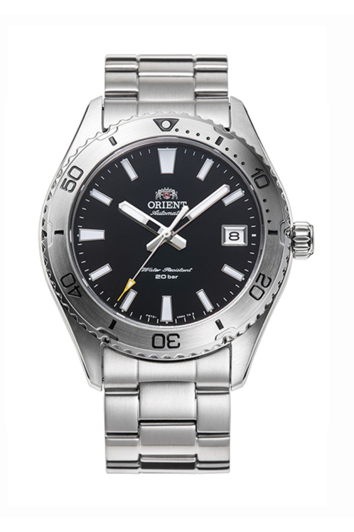 Orient Mako RA-AC0Q01B30B Kurmalı Otomatik Çelk Gri Siyah Kadran 20 ATM 40 mm Erkek Kol Saati