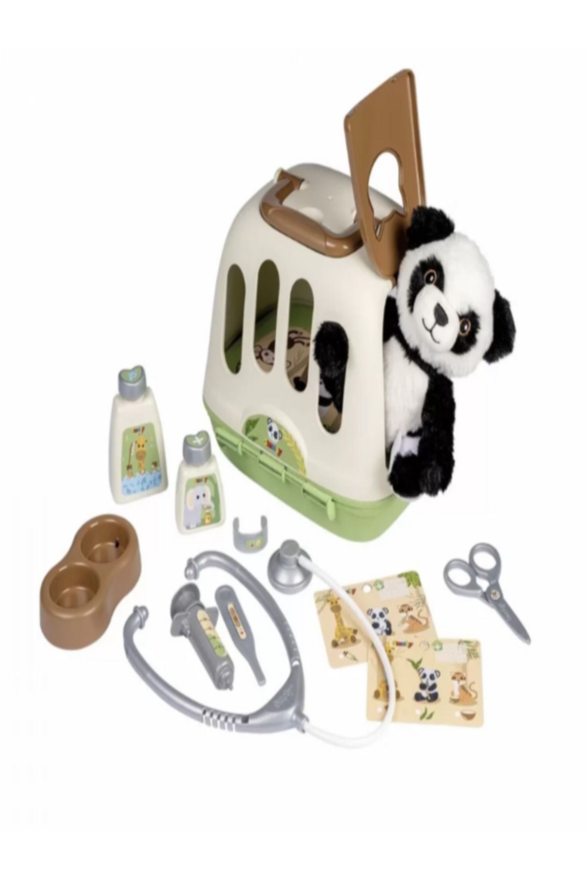 babydoor Toys SMB-7600340303 Panda Tedavi ve Bakım Çantam