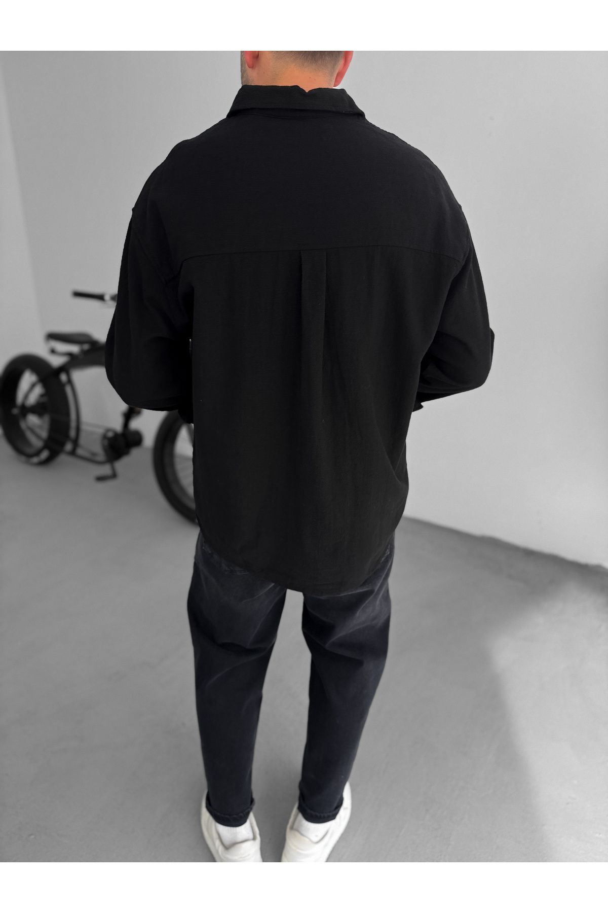 BYBASICMAN-Black Flame Long Sleeve Shirt Yp-5001 4