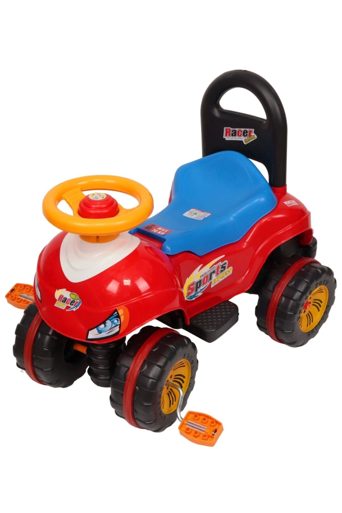 babymiss Enhoştoys Çocuk Bisikleti İlk Arabam Pedallı Direksiyonlu - Kırmızı