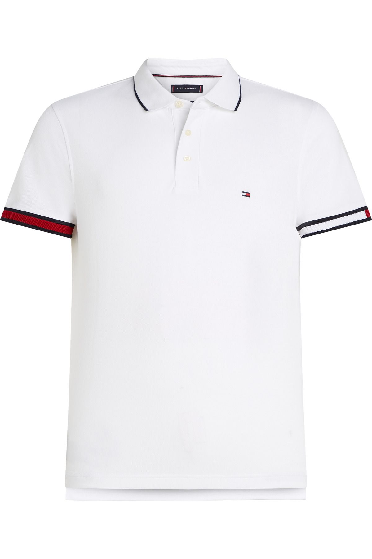 Tommy Hilfiger-Flag Cuff Slim Fit Polo Polo Neck T-Shirt 2