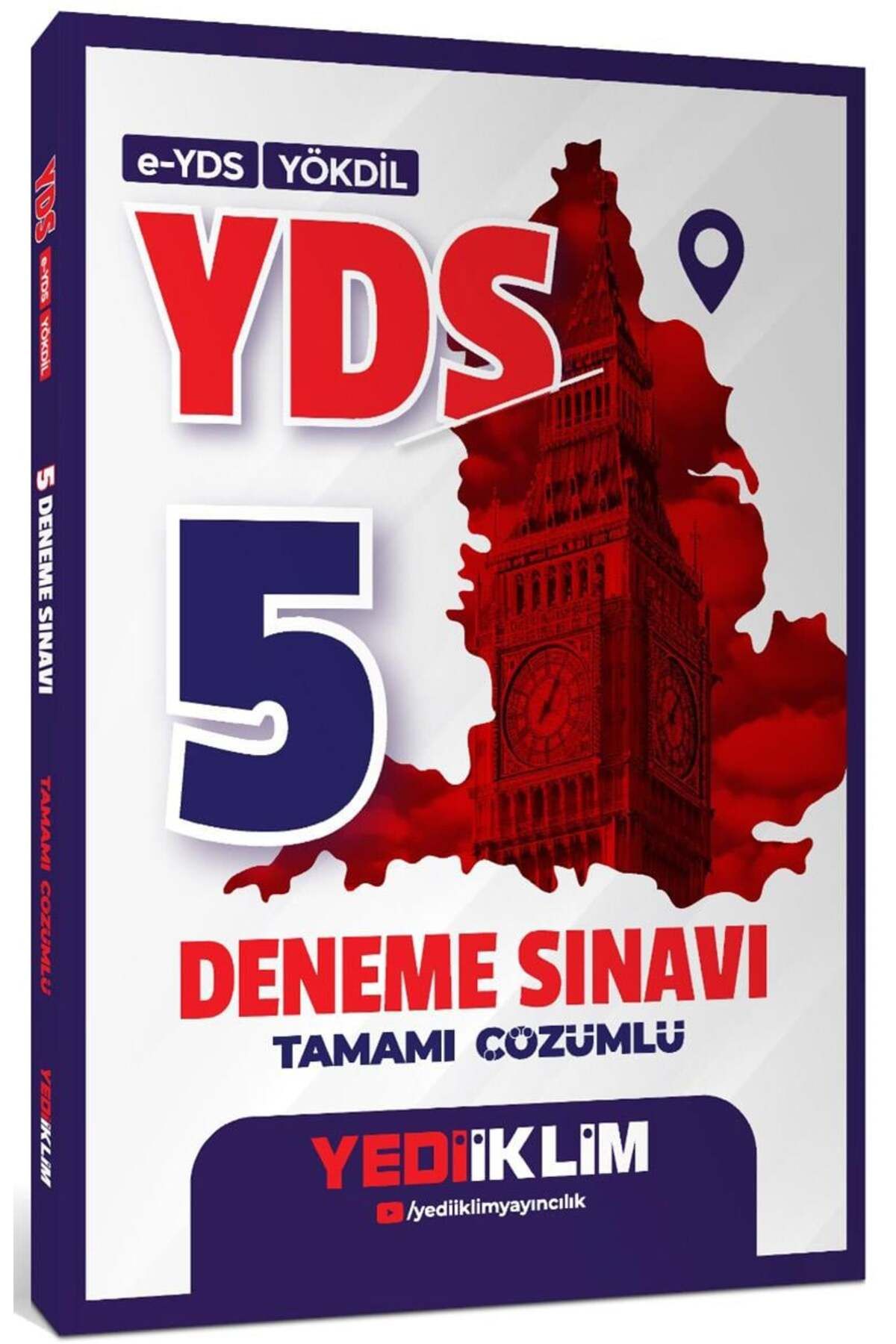 Yediiklim Yayınları Yediiklim 2025 E YDS YÖKDİL YDS Tamamı Çözümlü 5 Deneme Sınavı