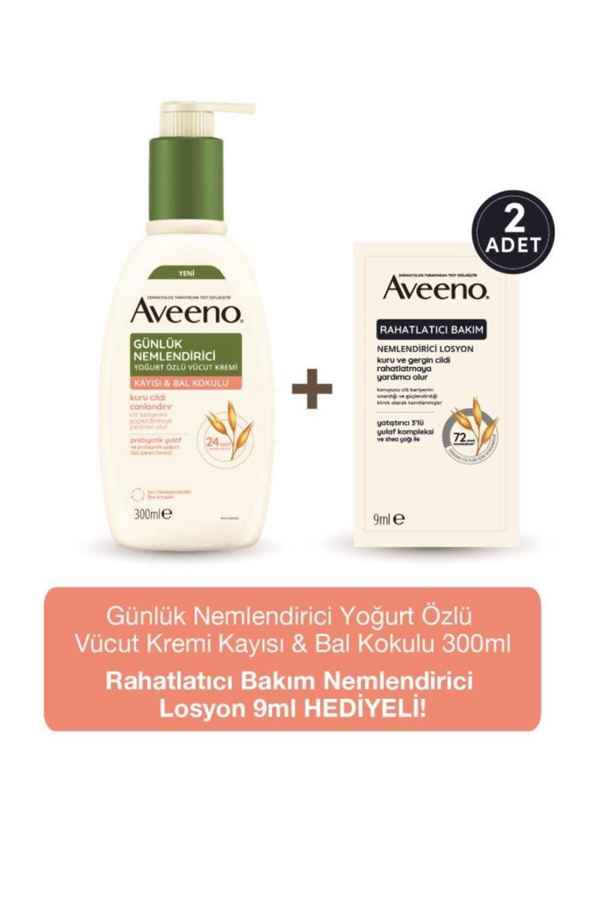 AVEENO Günlük Bakım Nemlendirici Losyon, Kayısı ve Bal Kokulu 300 ml+Deneme Boy Hediye