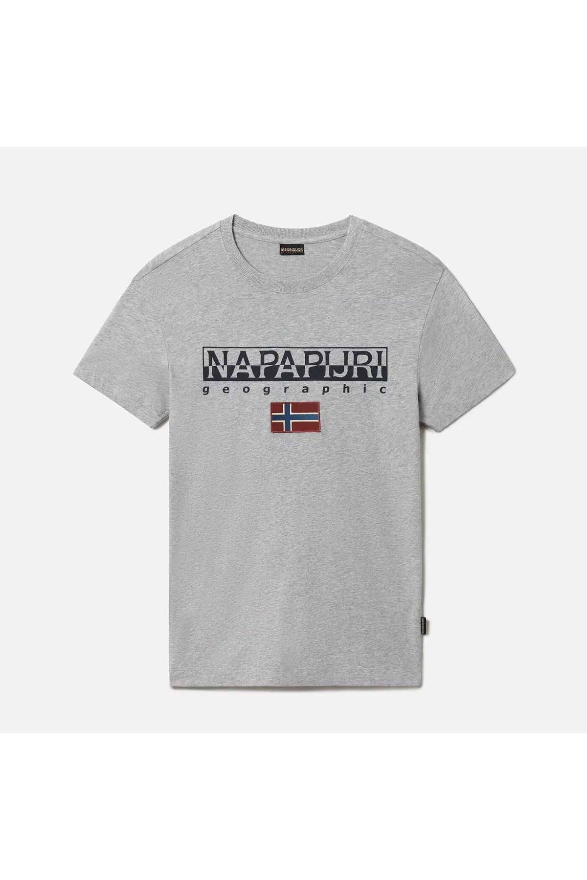 Napapijri-Tricou gri pentru bărbați Napapijri S-Ayas Med Grey Mel 1