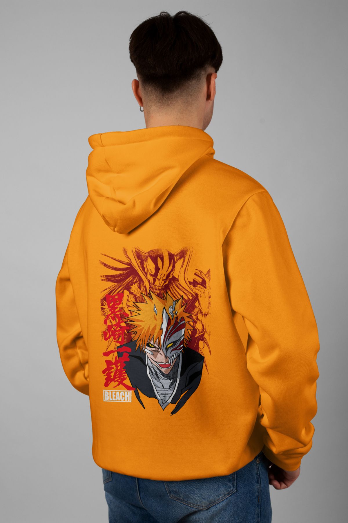 Zestia Unisex Hoodie, Vanquard Sırt Baskılı, Regular,%100 Pamuk, Turuncu Renk Kapşonlu No: 0106