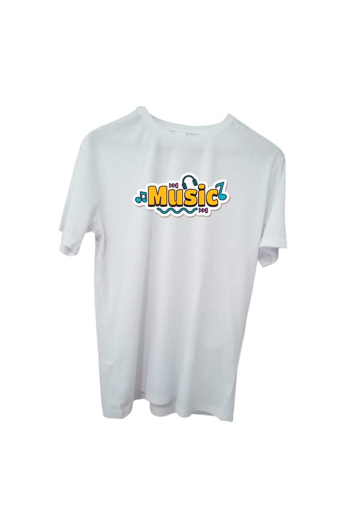 Store Müzik Görseli İle Kişiye Özel Tasarım Unisex T-Shirt