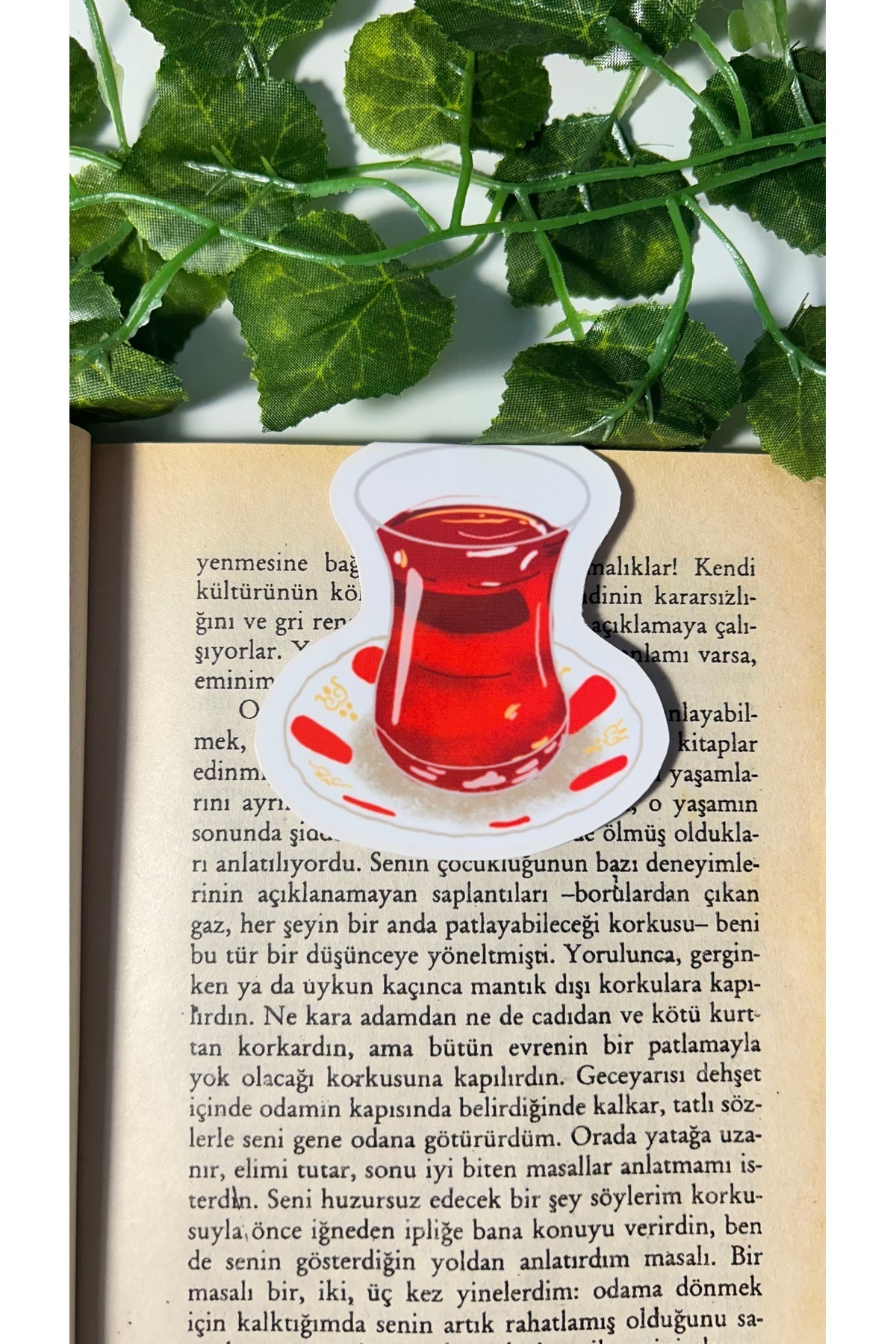 Handeto Kraft Çay Bardağı Mıknatıslı Kitap Ayracı Magnetic Bookmark Magnetli Kitap Ayracı