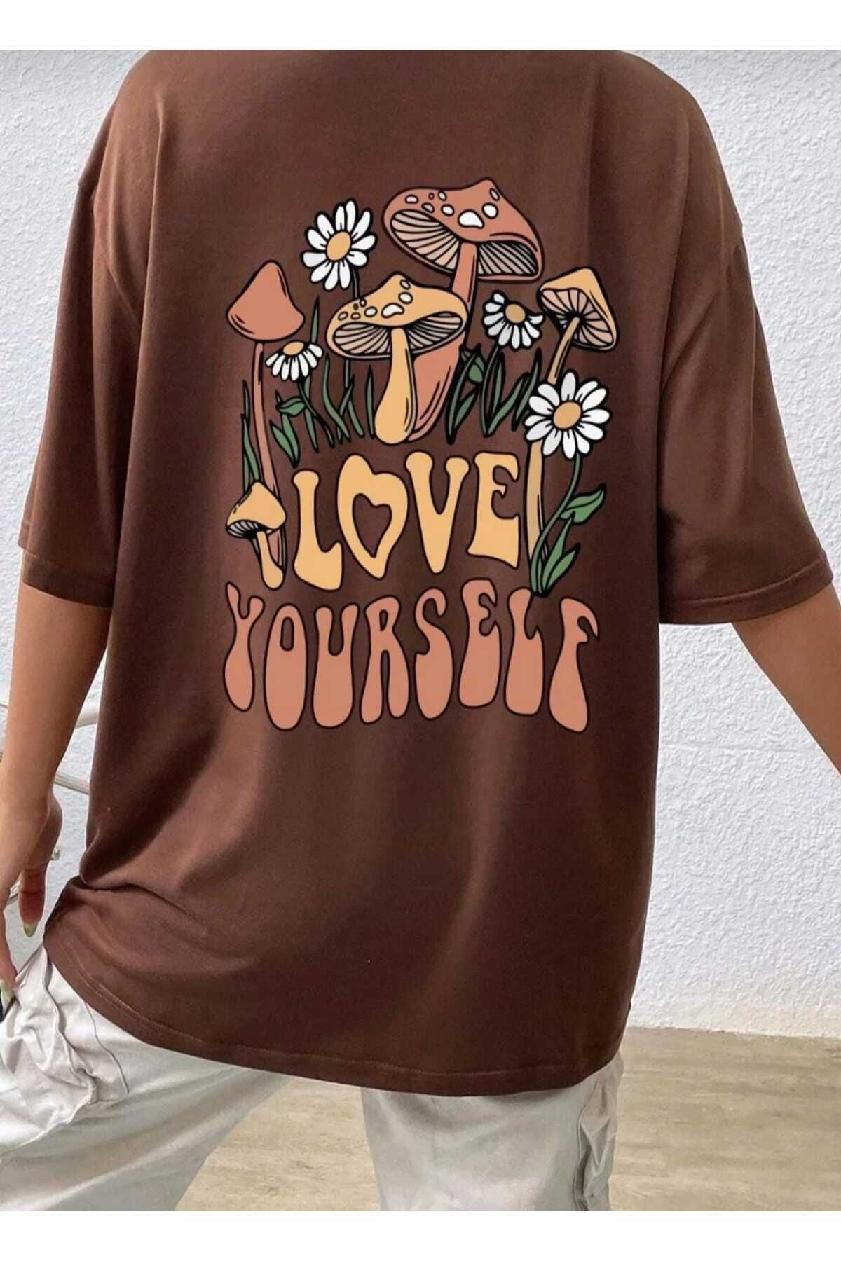 KOZİA OUTDOORS malkoçbey love yourself baskılı t-şhirt