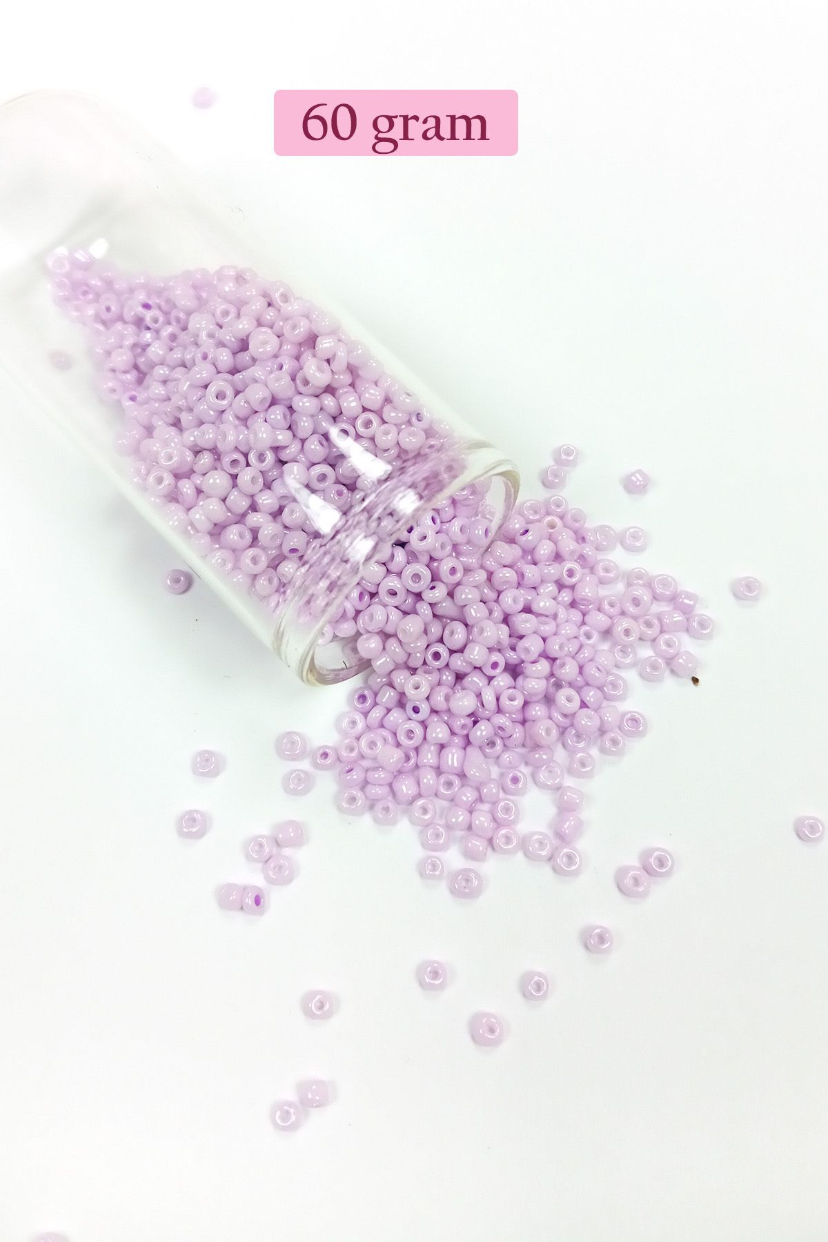 Mu Art Dökme Cam Kum Boncuk (11/0) 2 Mm - 60 Gram - Açık Pembe - Bnc043