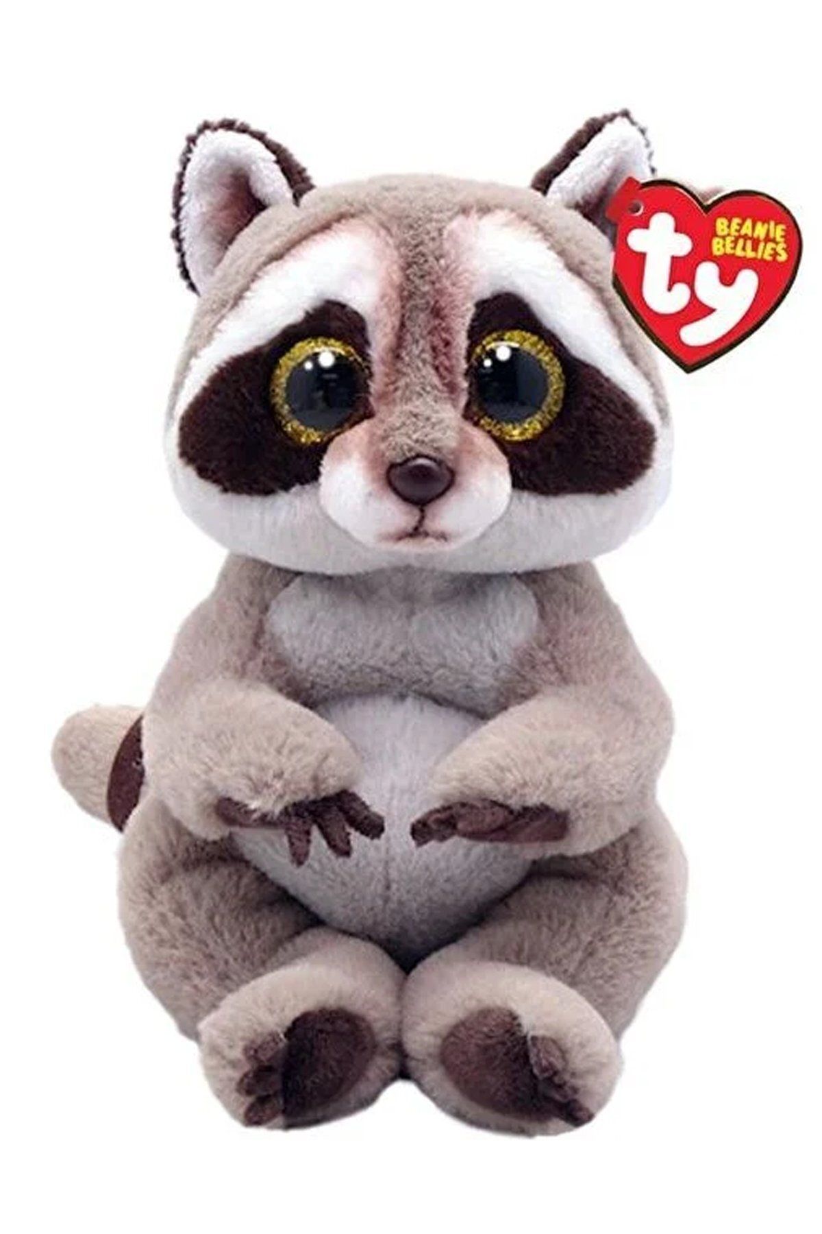 PopŞeker TY Peluş Gri Rakun Petey 20 cm - En Meraklı Arkadaşınız!