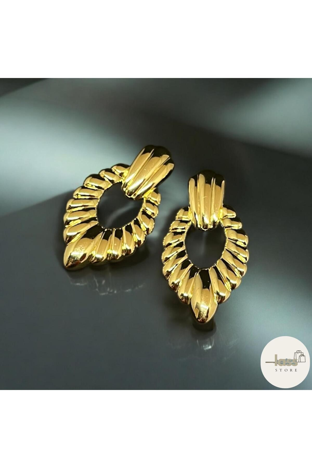 LASSSTORE ÇELİK GOLD KÜPE