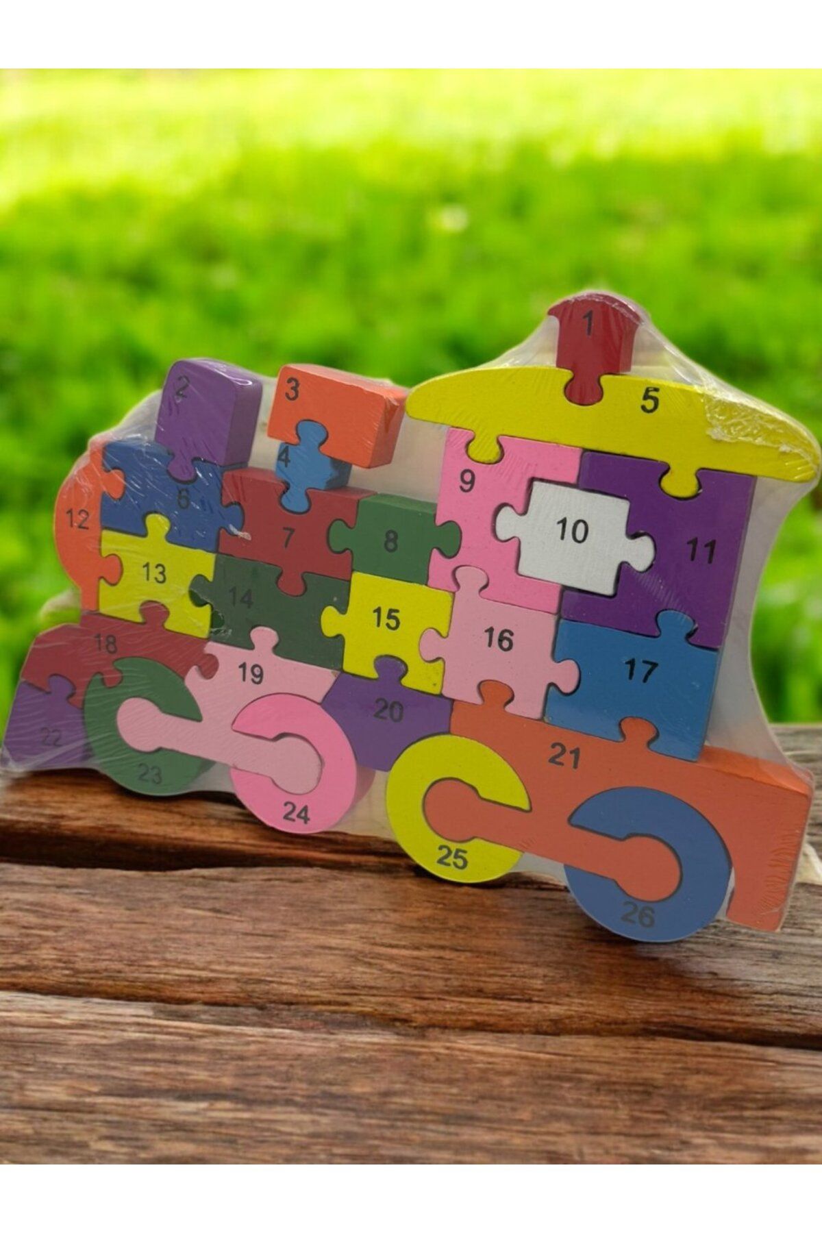 Nira Hediyelik Ahşap Tren Figürlü Puzzle Yapboz