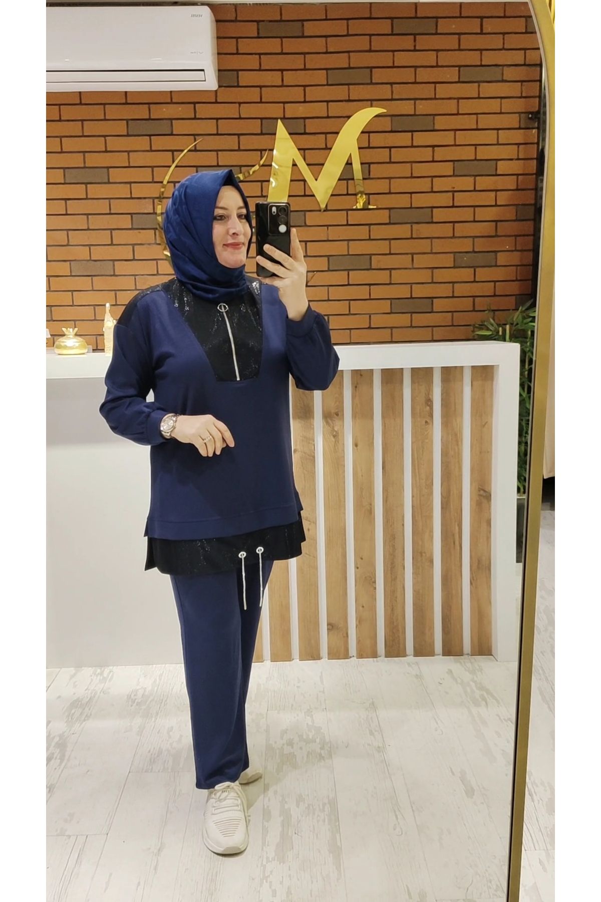 Meryemce Butik SİM DETAYLI İKİLİ TAKIM (rahat kalıp)