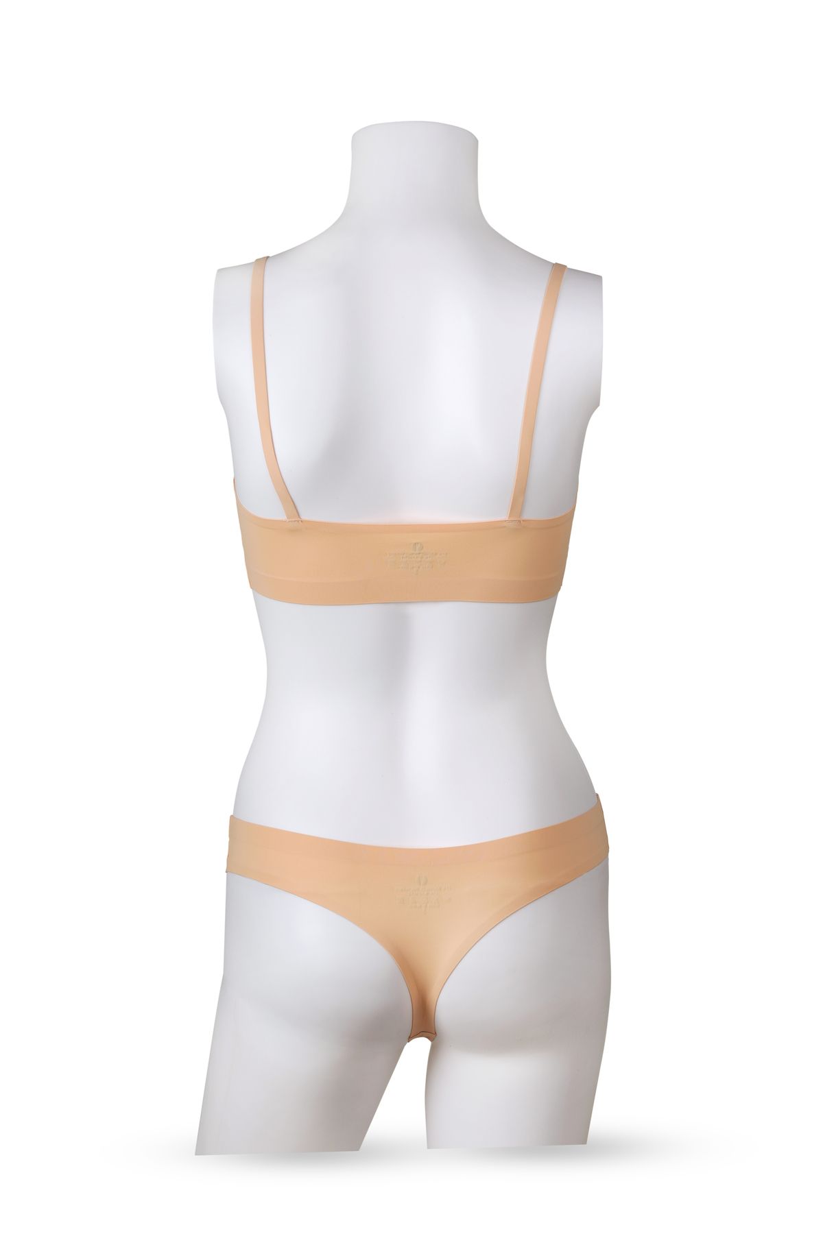 YesEco-Women's Nude Seamless Innerwear Set | Recycled Fabric Bra & V-Shape Underwear 3