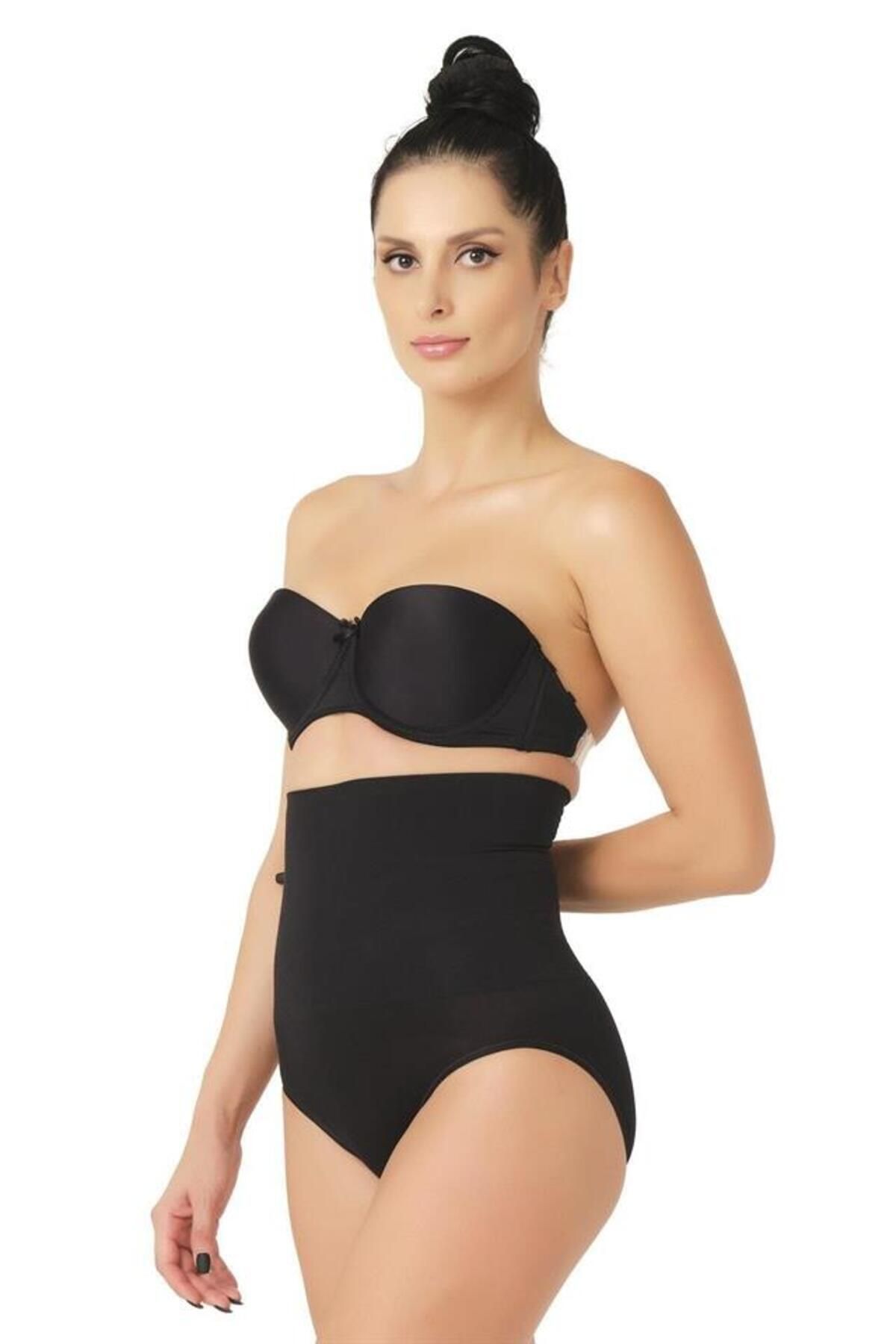 YNSGLOBAL Siyah Emay 2029 Masajlı Double Slip Korse