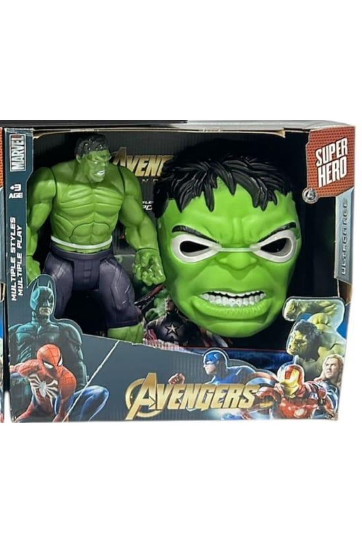 Toys Avm Yeşil dev 30cm Hulk ve ışıklı Hulk maske oyun seti