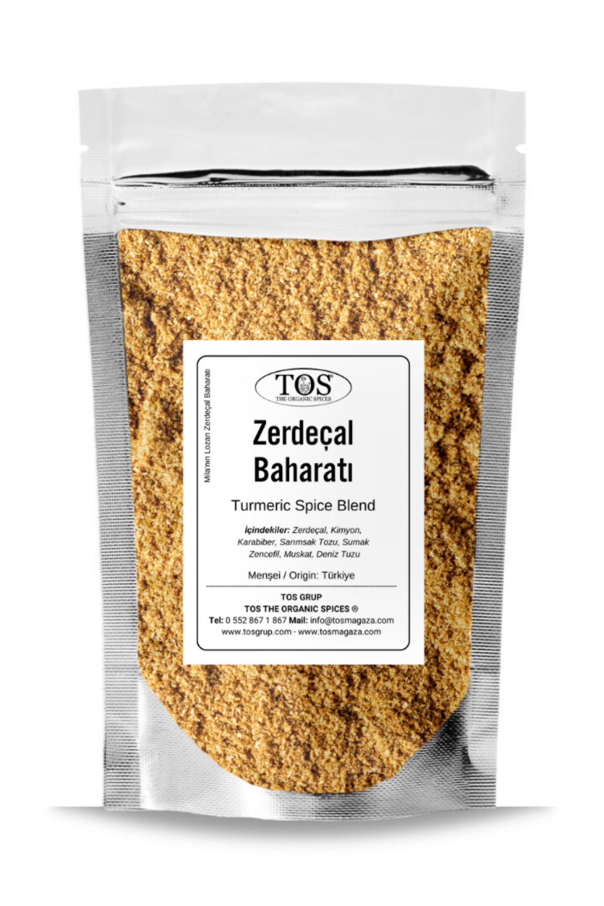 TOS The Organic Spices Mila'nın Lozan Zerdeçal Baharatı 250 gr Mila's Lausanne Turmeric Spice