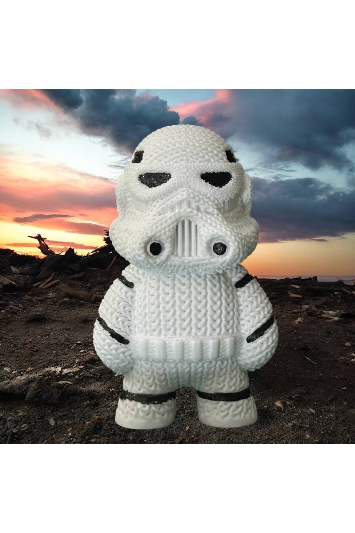 D&Y GAUDERY Knitted Örgü Desenli Star Wars Stormtrooper Mini Figür 10 CM