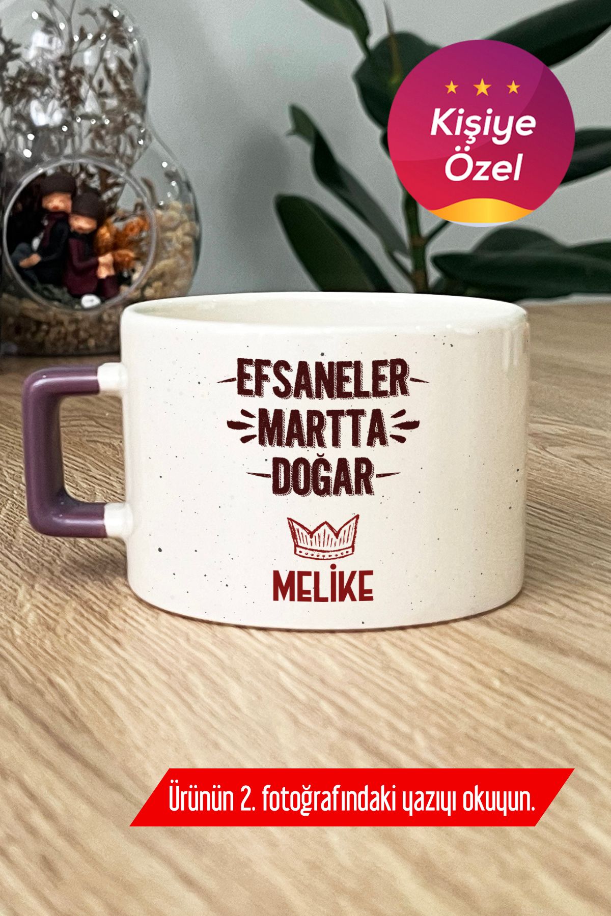 Hedizu Kişiye Özel Efsaneler Martta Doğar Lüks Fincan Mor Doğum Günü Hediyesi Z4P Y0V