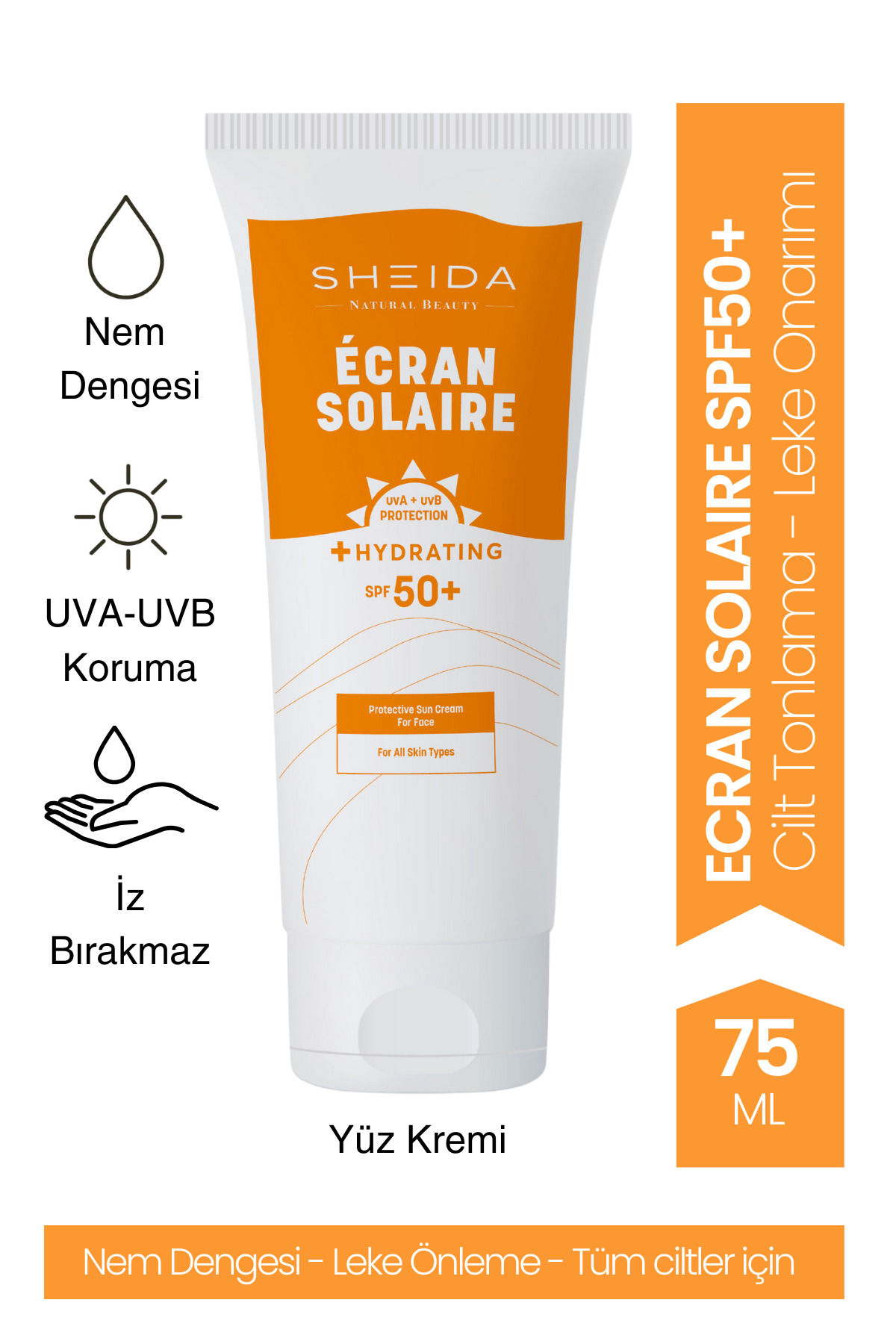 Sheida Ecran Solaire Güneş Kremi (YÜZ IÇİN) Spf 50 75ml — 2326