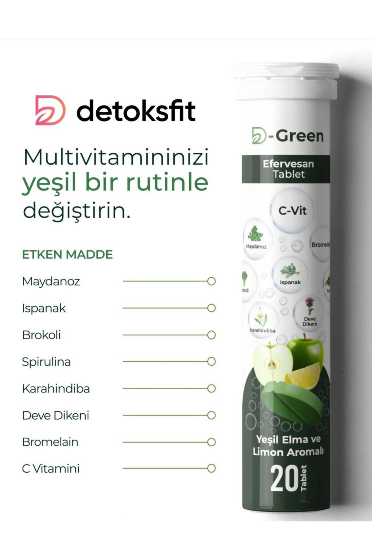 DETOKSFİT Detoksfit Dgreen Hızlı Sindirim Ve Bitkisel Efervesan