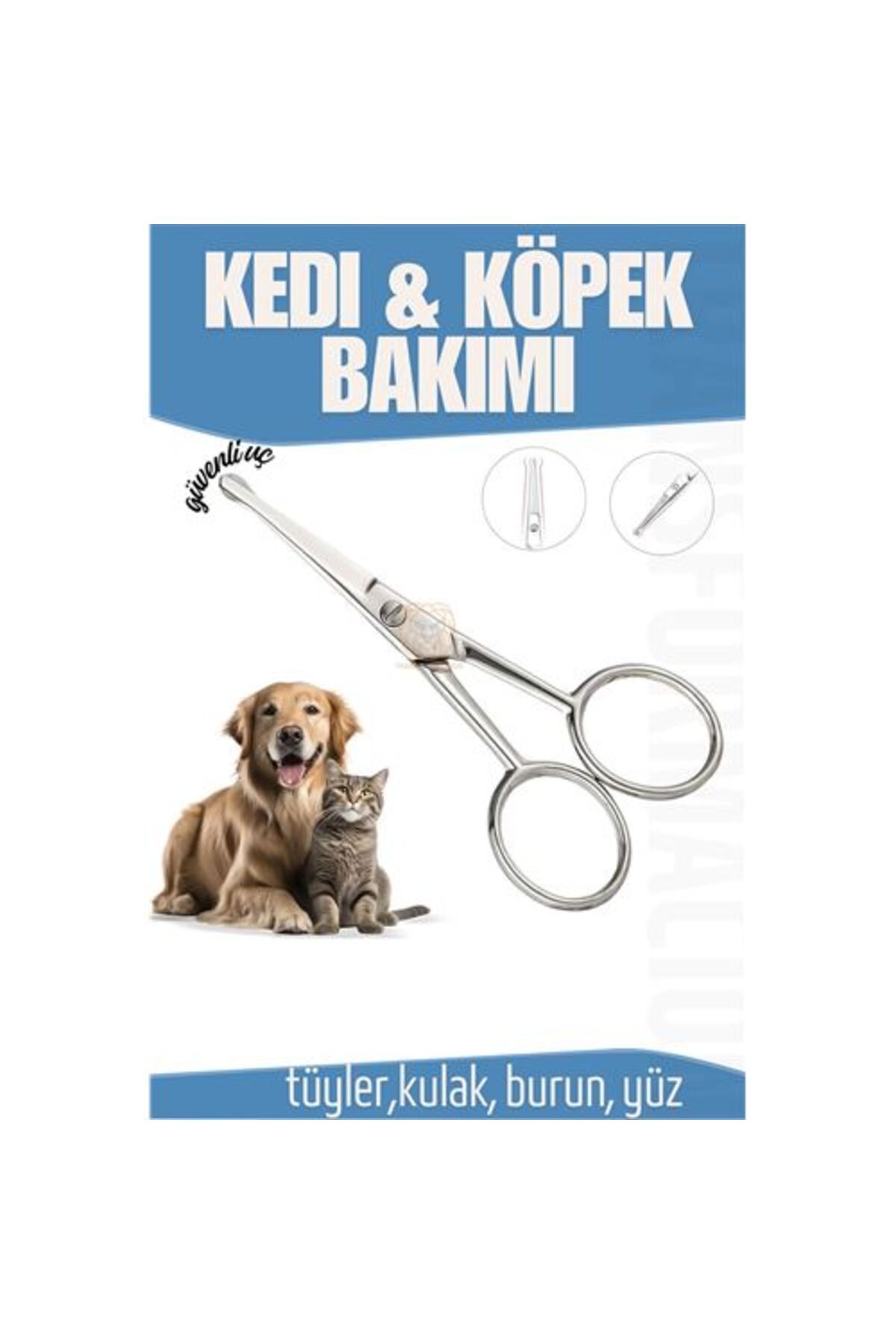 Findit Kedi ve Köpek Bakım Makası Tırnak Kulak Kuyruk Yüz Makası