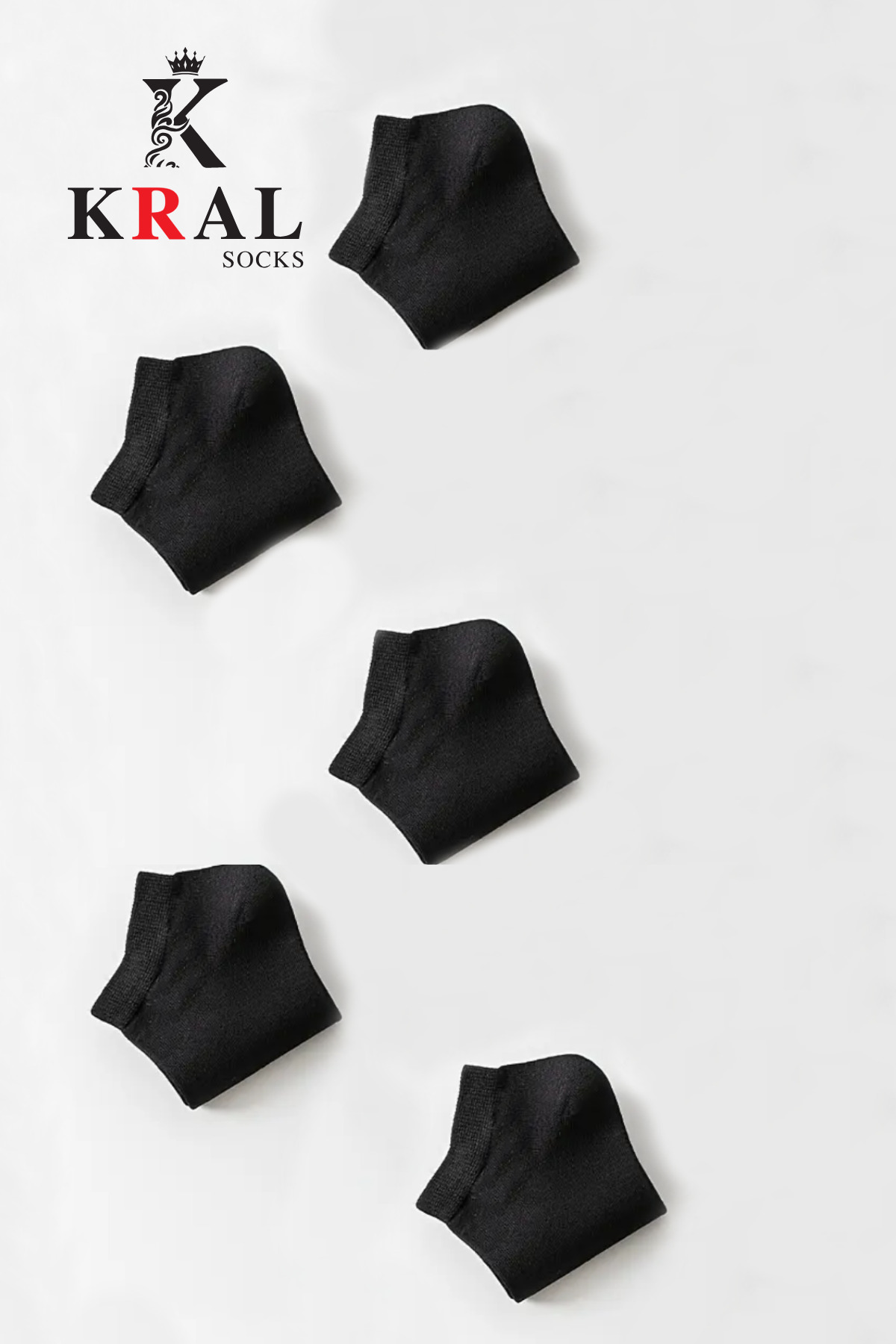 KRAL SOCKS  10 Çift Unisex Pamuklu Düz Desen Ekonomik Bilek Boy Çorap - Görsel 5