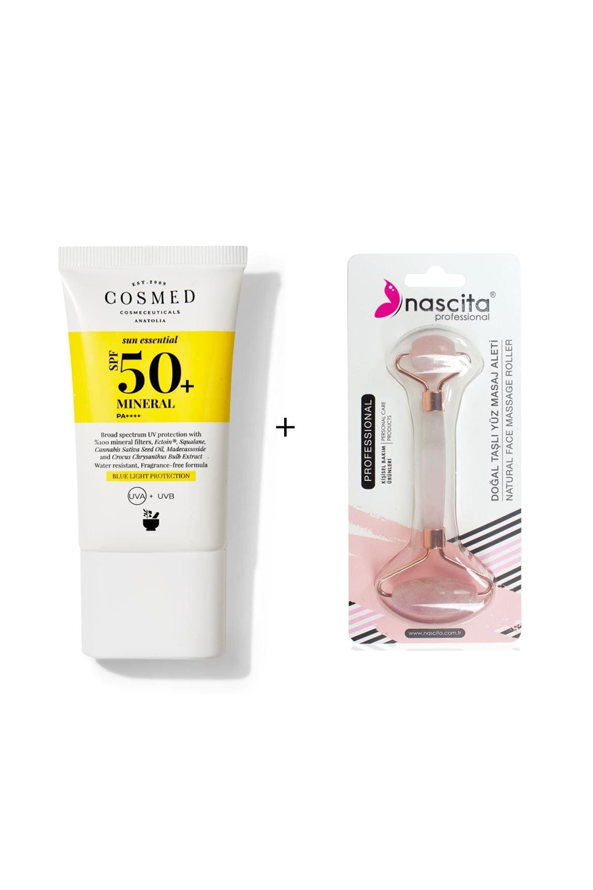 nascita Mineral 50 SPF 40 Ml Yüz Güneş Kremi + Nascita Yüz Masaj Aleti - 50