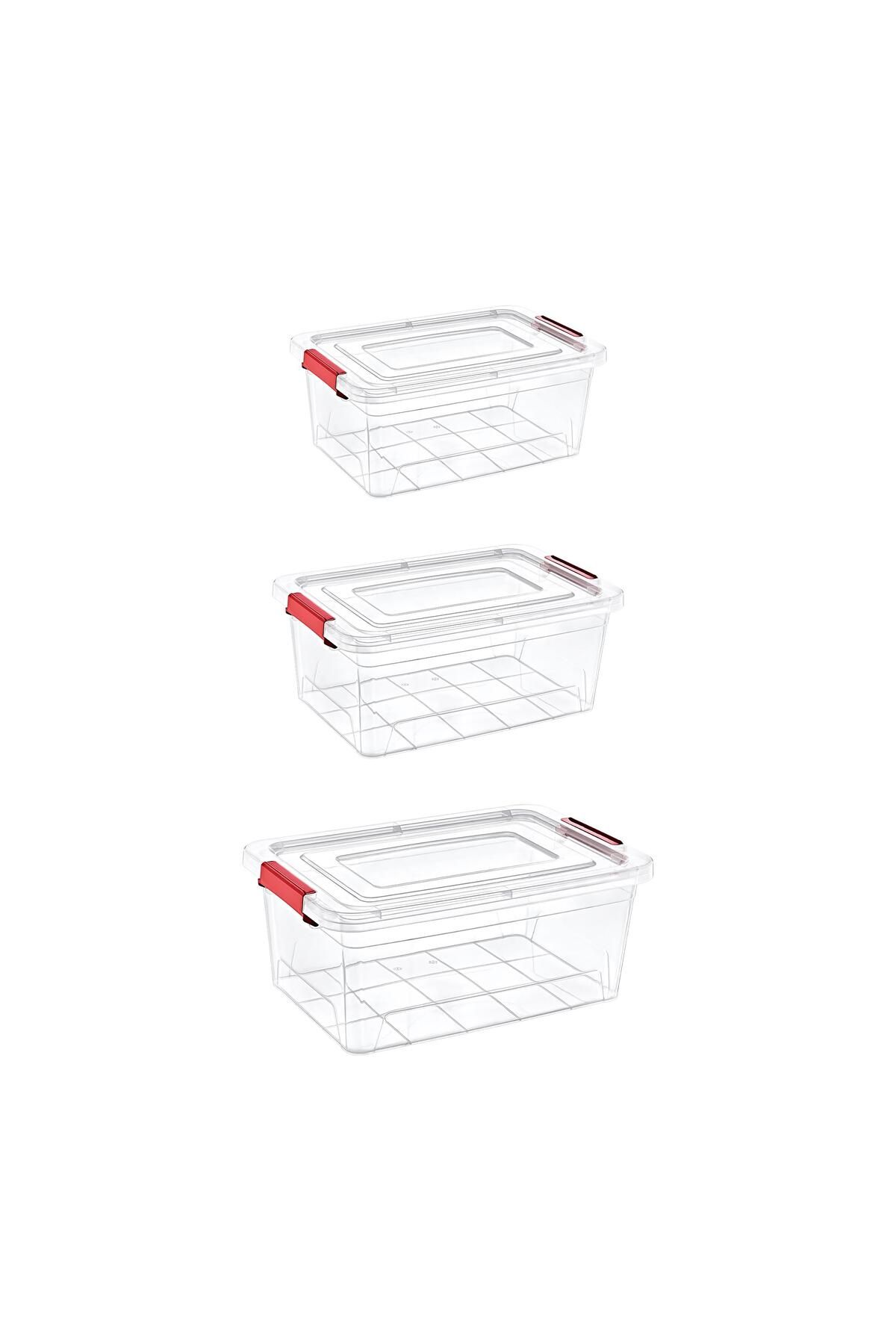 Smartware-Set of 3 Smart Box Storage Containers 1-2-3 Lt 1