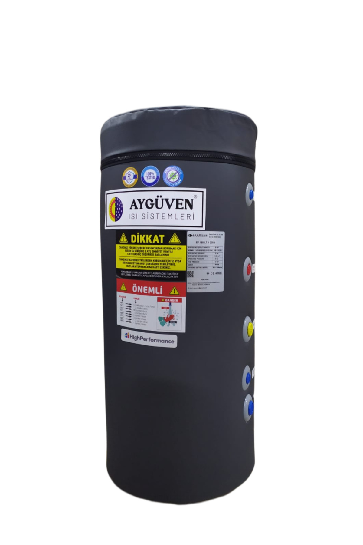 AYGÜVEN BOYLER 160 LT TEK SERPANTİNLİ VE ELEKTRİKLİ (ANOT ÇUBUKLU)