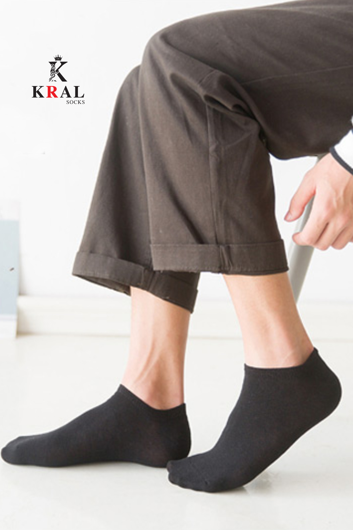 KRAL SOCKS  10 Çift Unisex Pamuklu Düz Desen Ekonomik Bilek Boy Çorap - Görsel 2