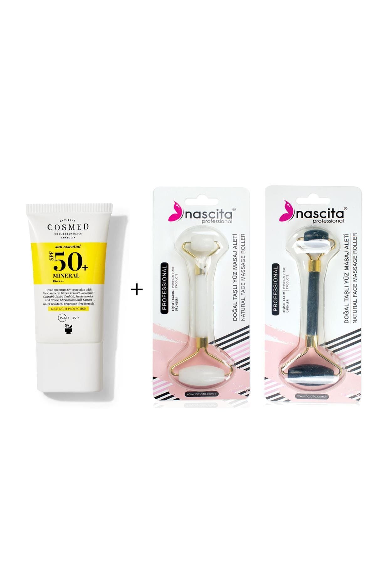 nascita Mineral 50 SPF 40 Ml Yüz Güneş Kremi + Nascita Yüz Masaj Aleti - 49