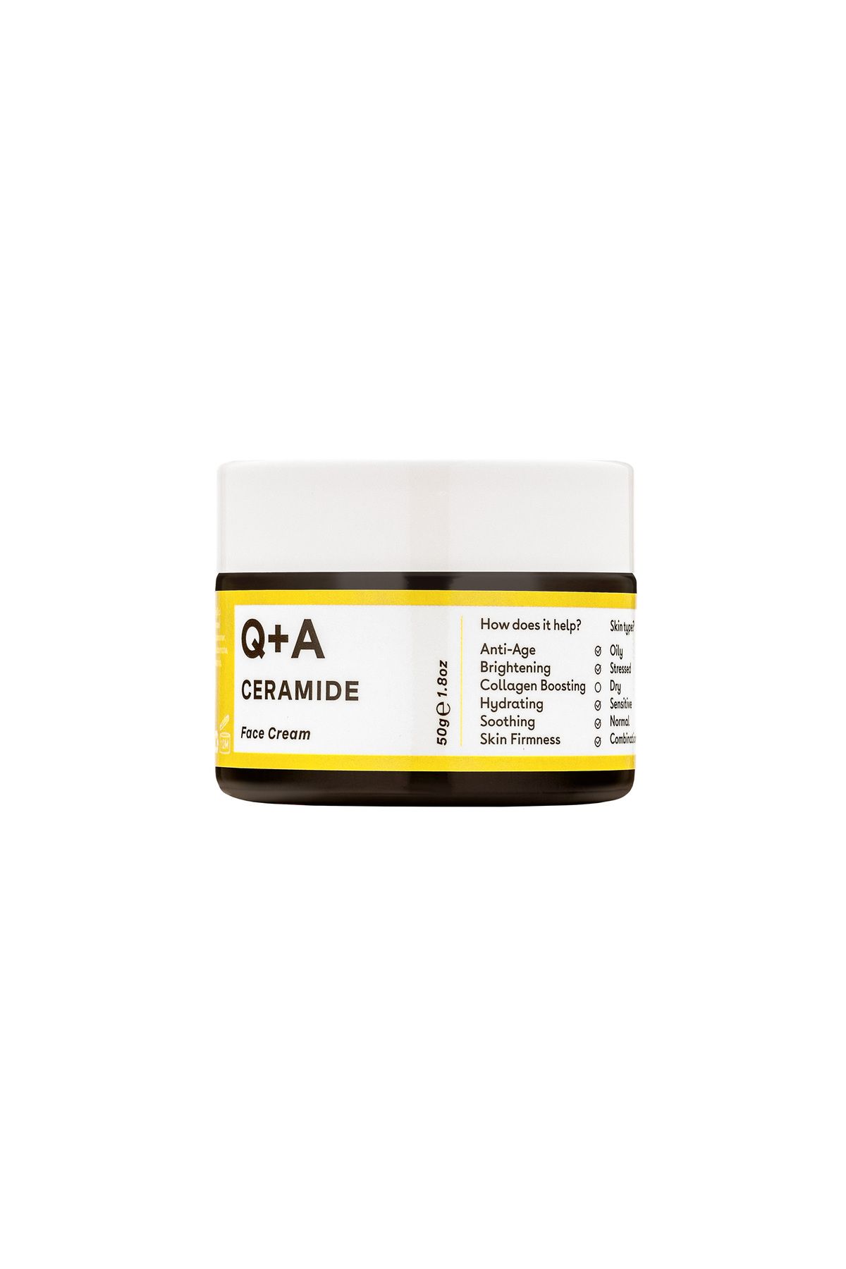 Q+A Ceramide Barrier Defense Face Cream, 50 G - Crema Protectoare De Fata Cu Ceramide - One Size