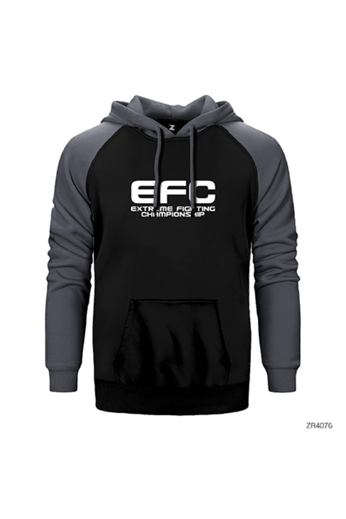 Z zepplin EFC TYPE Gri Renk Reglan Kol Kapşonlu Sweatshirt