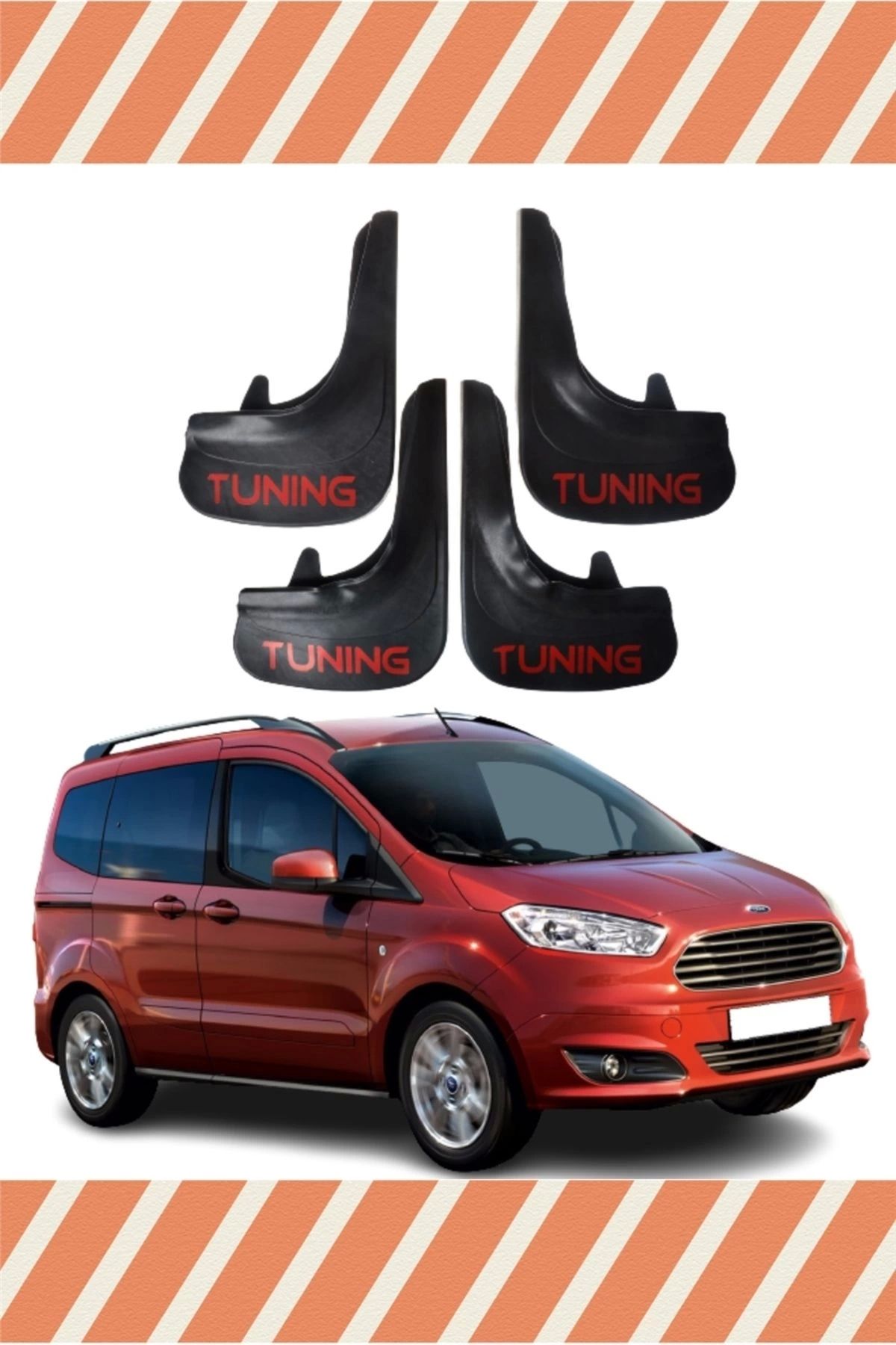 Alpax Ford Courier tuning yazılı 4’lü tozluk çamurluk paçalık