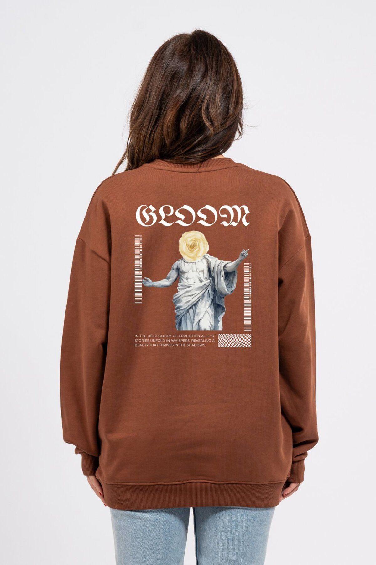 LUMARTA Oversize Sırtta Bloom Baskılı Sweatshirt